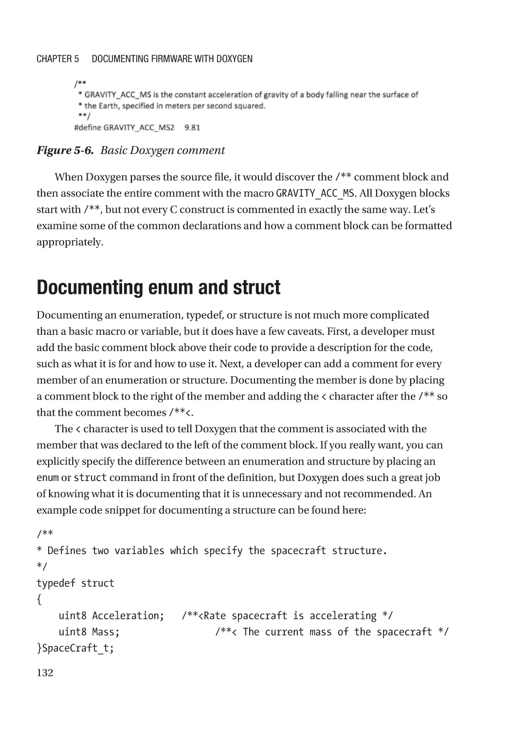 Documenting enum and struct