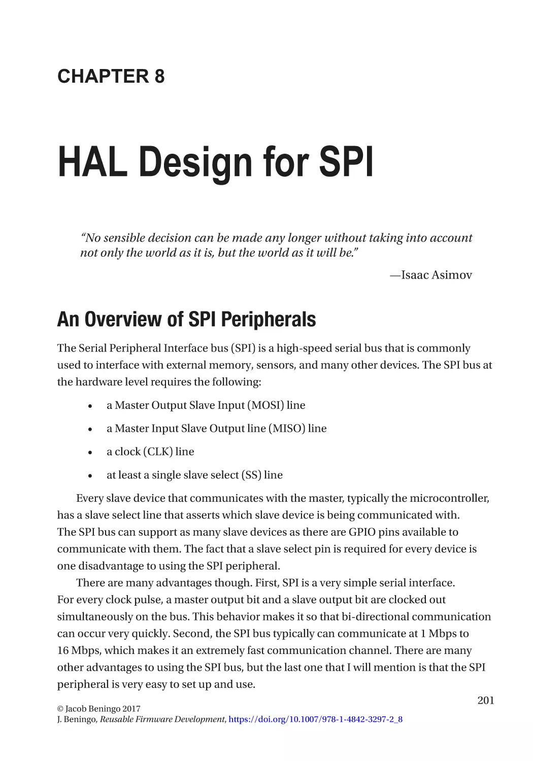 Chapter 8
An Overview of SPI Peripherals