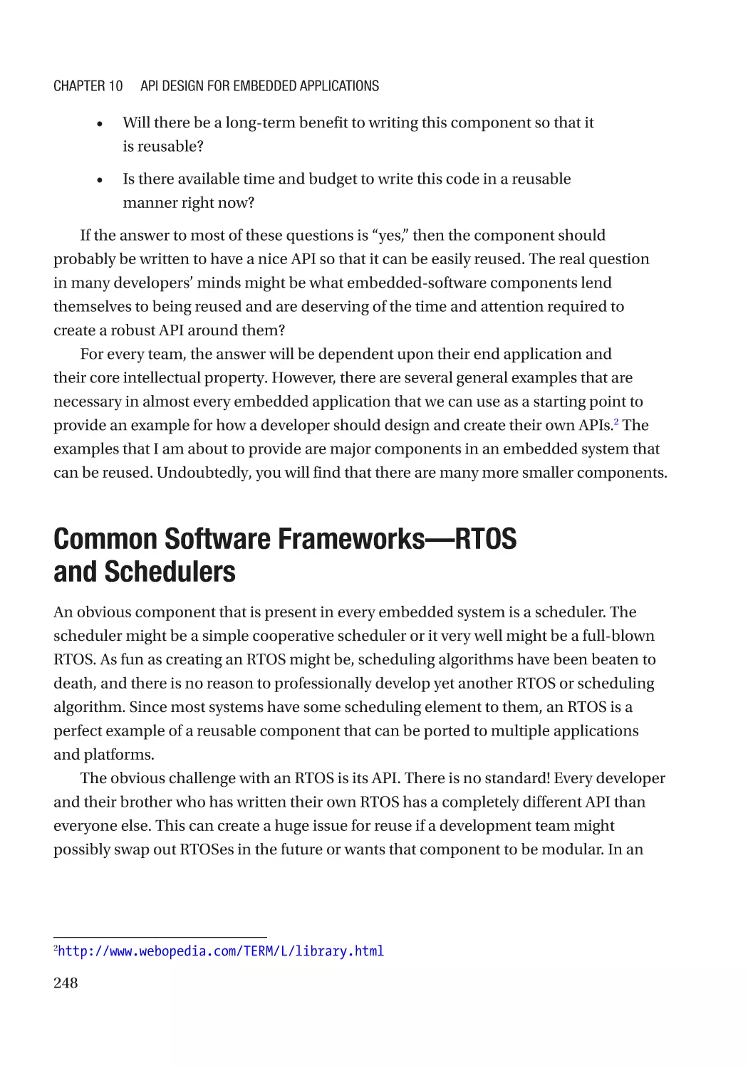 Common Software Frameworks—RTOS and Schedulers