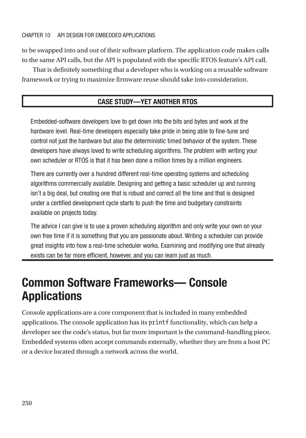 Common Software Frameworks— Console Applications