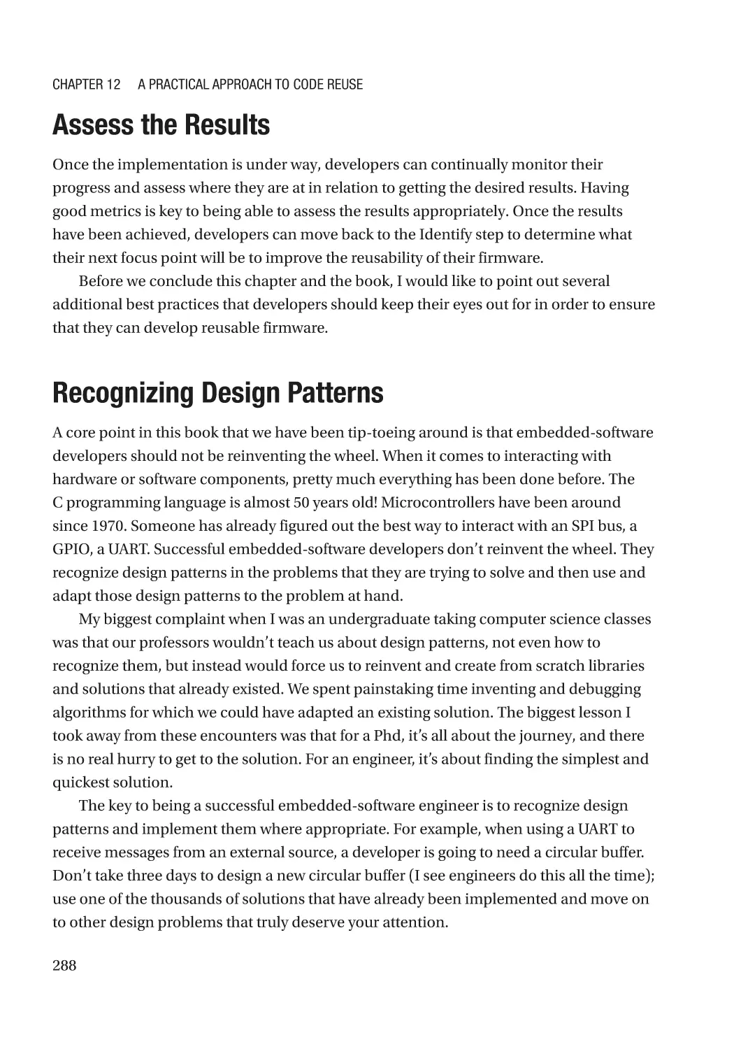 Assess the Results
Recognizing Design Patterns
