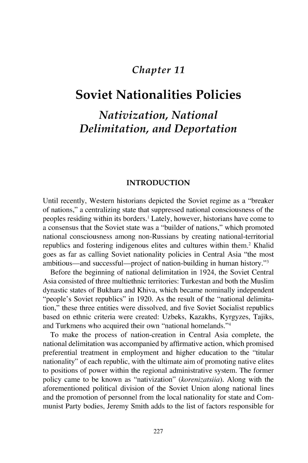 11. Soviet Nationalities Policies