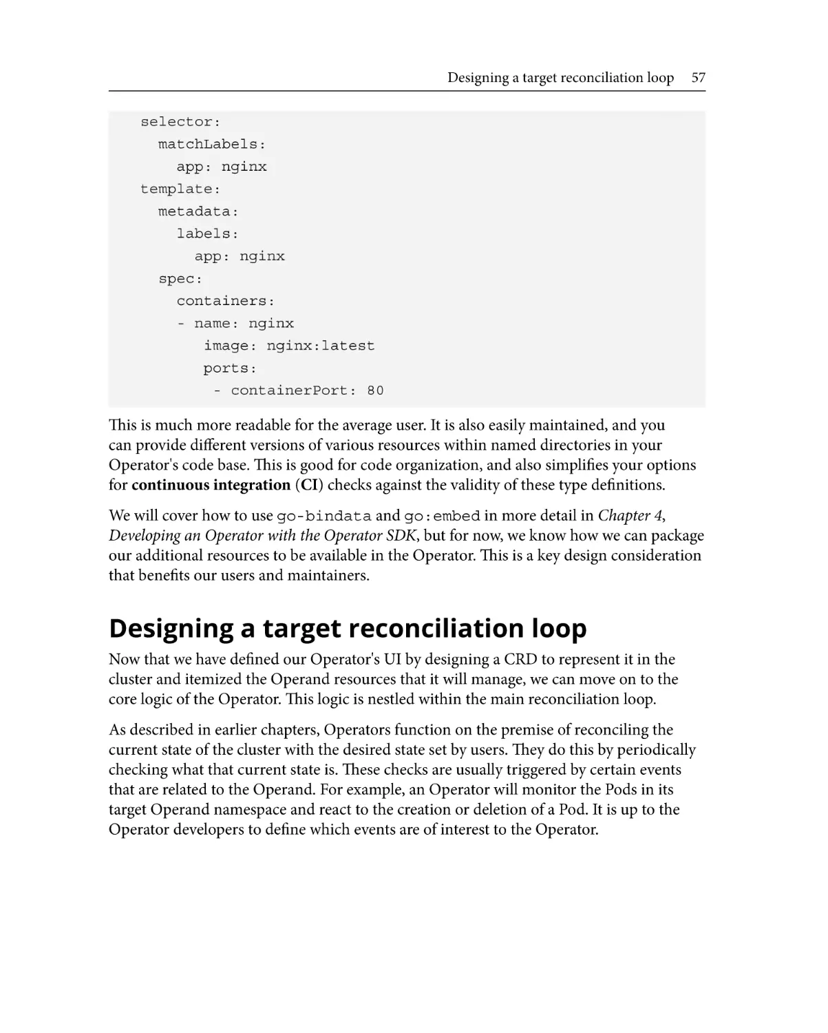 Designing a target reconciliation loop