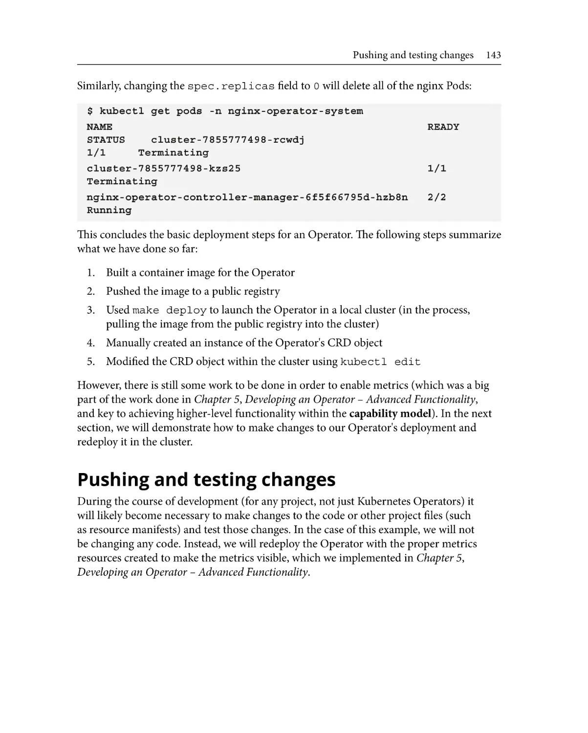 Pushing and testing changes