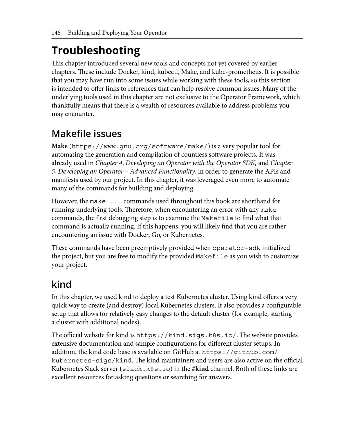 Troubleshooting
Makefile issues
kind