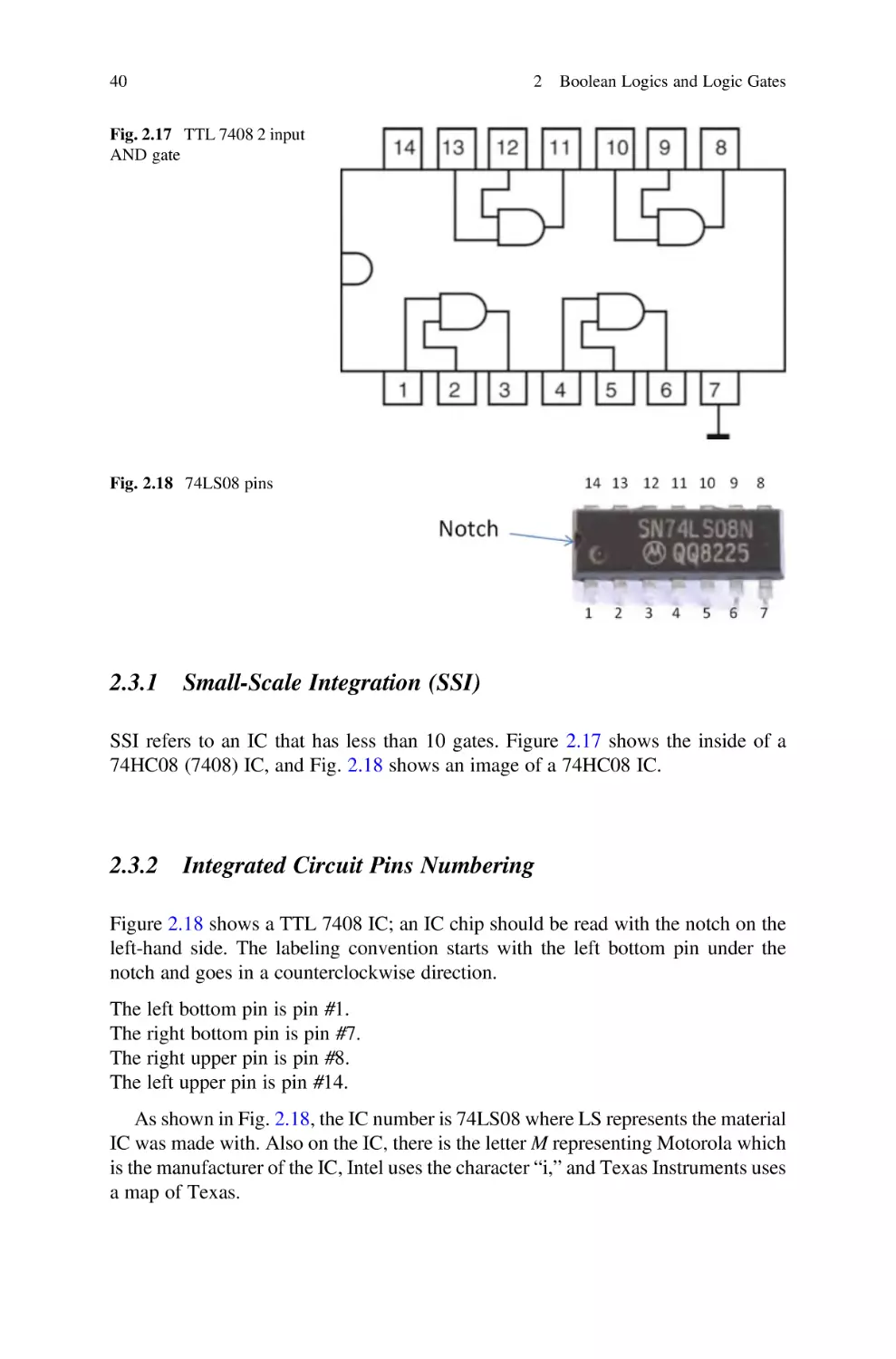 2.3.1 Small-Scale Integration (SSI)
2.3.2 Integrated Circuit Pins Numbering