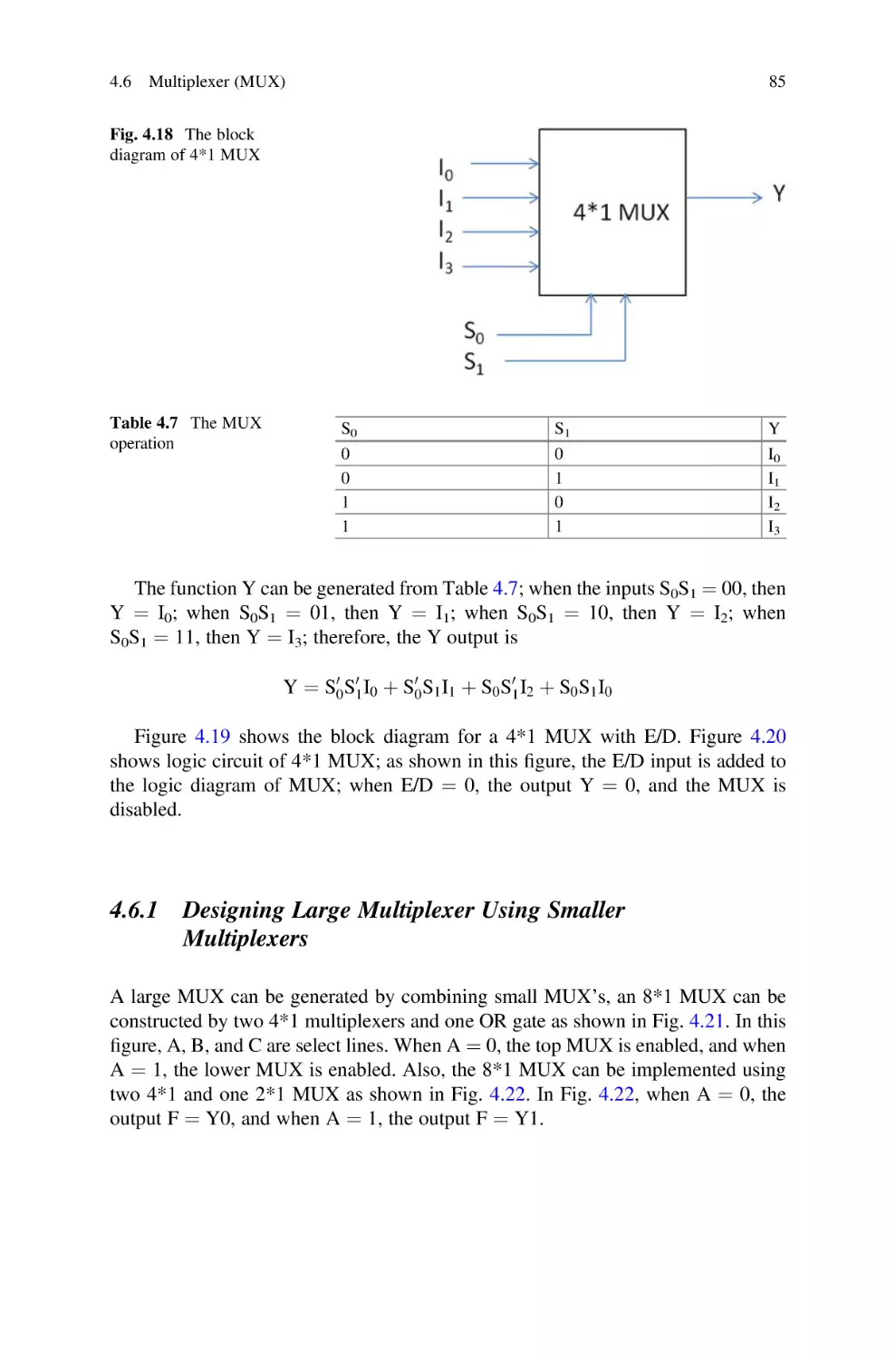 4.6.1 Designing Large Multiplexer Using Smaller Multiplexers