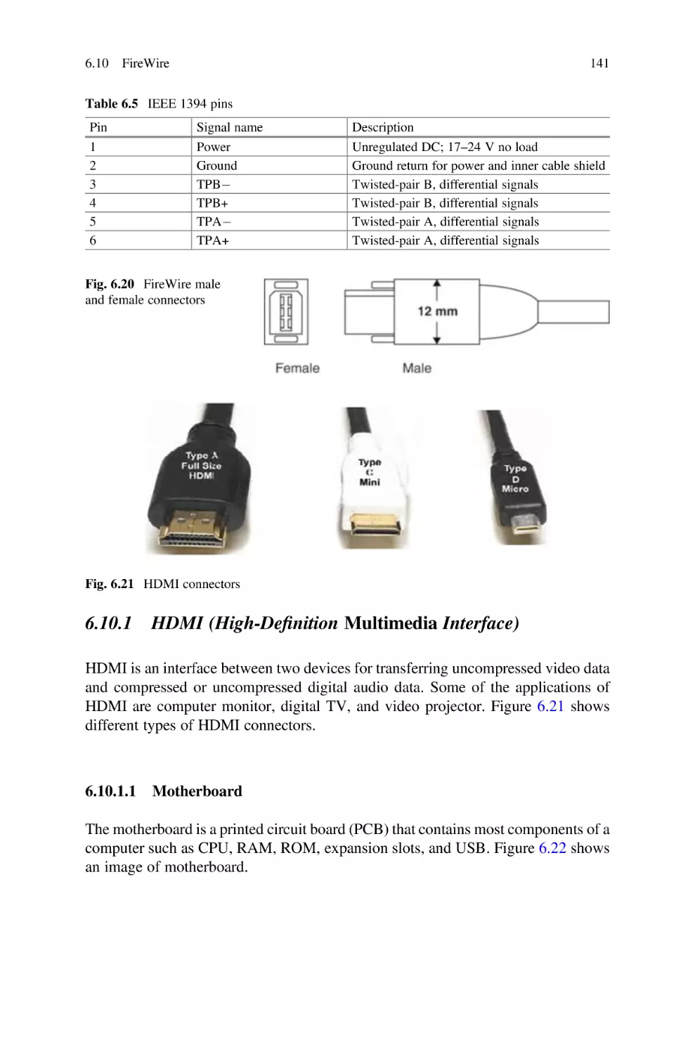 6.10.1 HDMI (High-Definition Multimedia Interface)
6.10.1.1 Motherboard