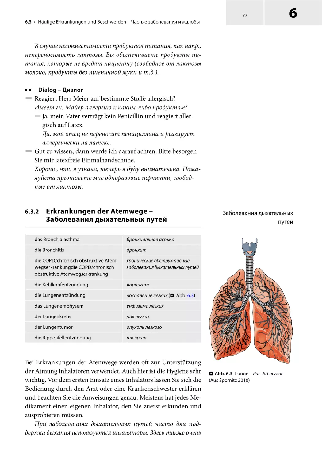 6.3.2 Erkrankungen der Atemwege – Заболевания дыхательных путей