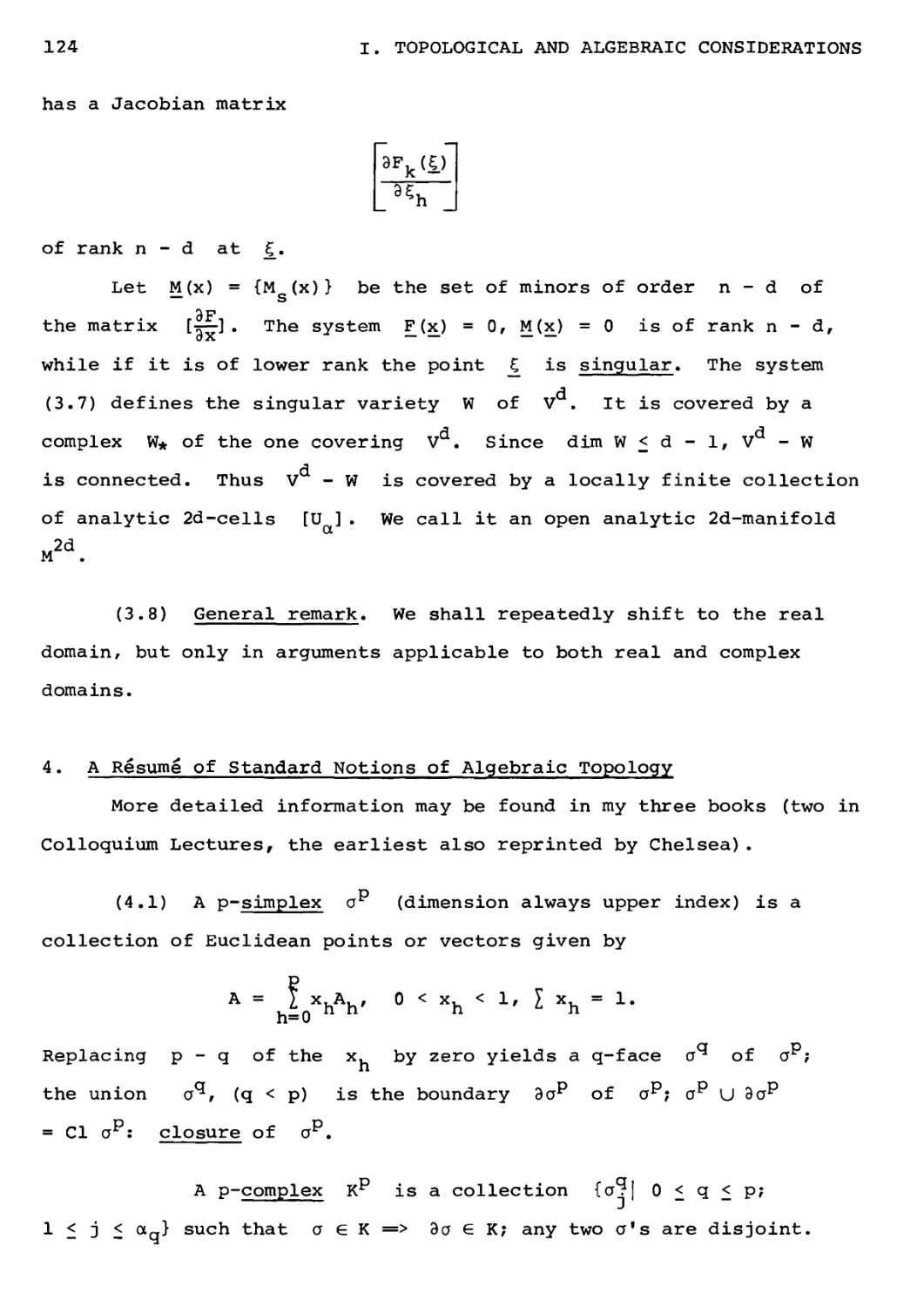 4. A Resume of Standard Notions of Algebraic Topology