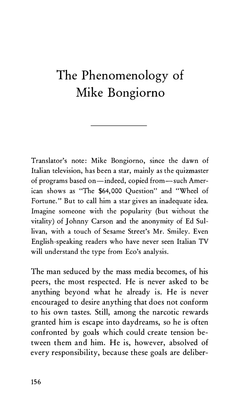 The Phenomenology of Mike Bongiorno