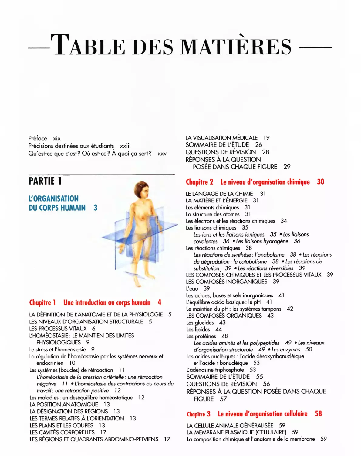 Table des matières