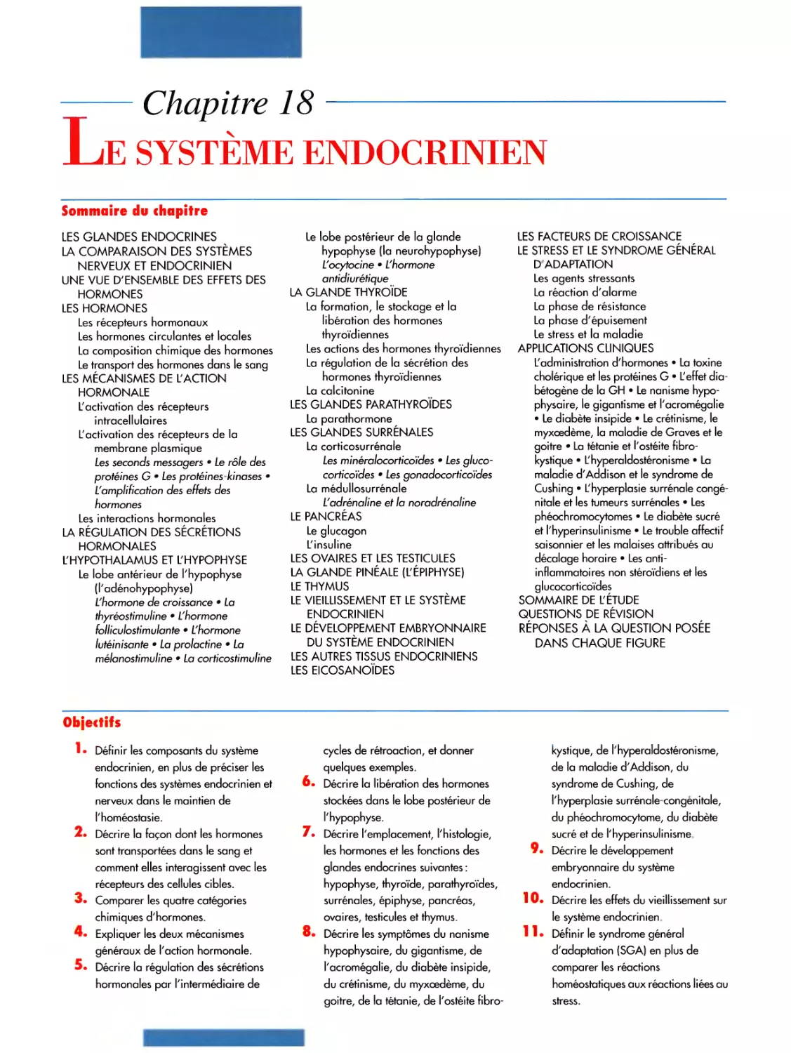 Chapitre 18 Le système endocrinien