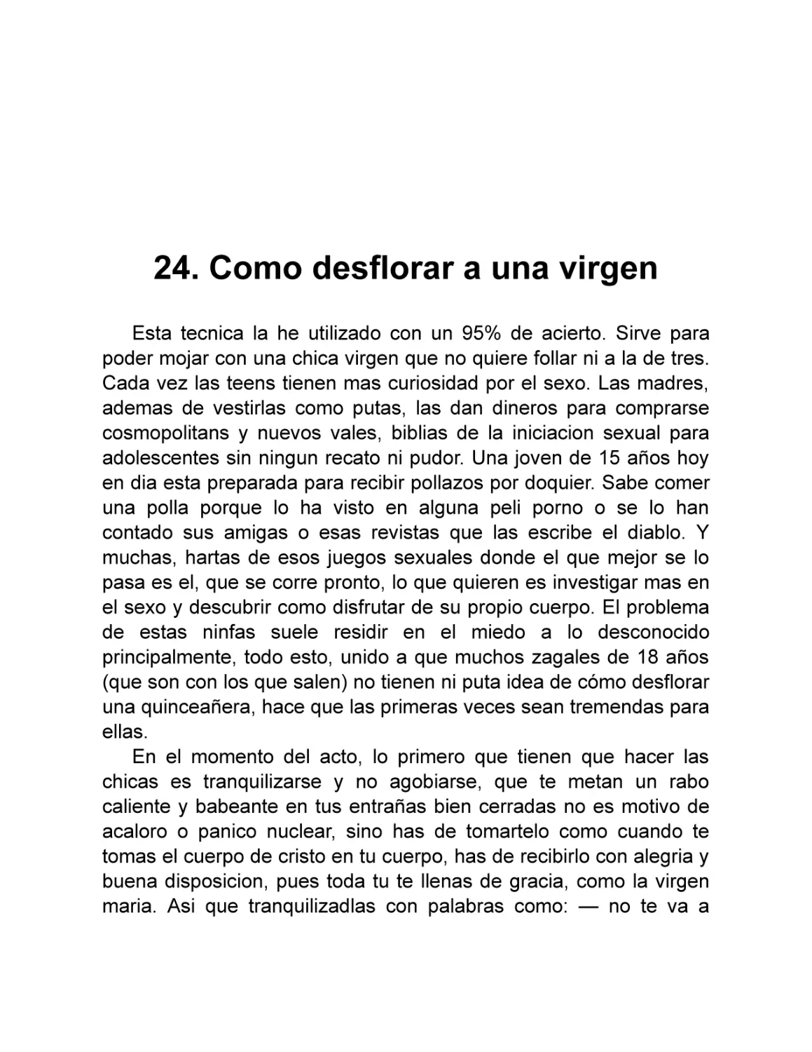 24. Como desflorar a una virgen