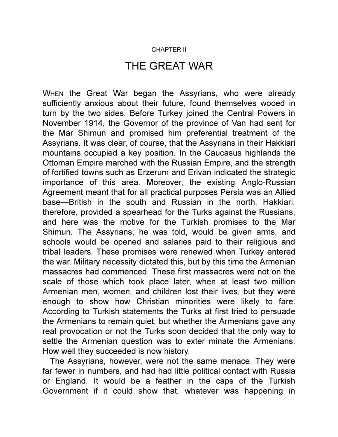II The Great War