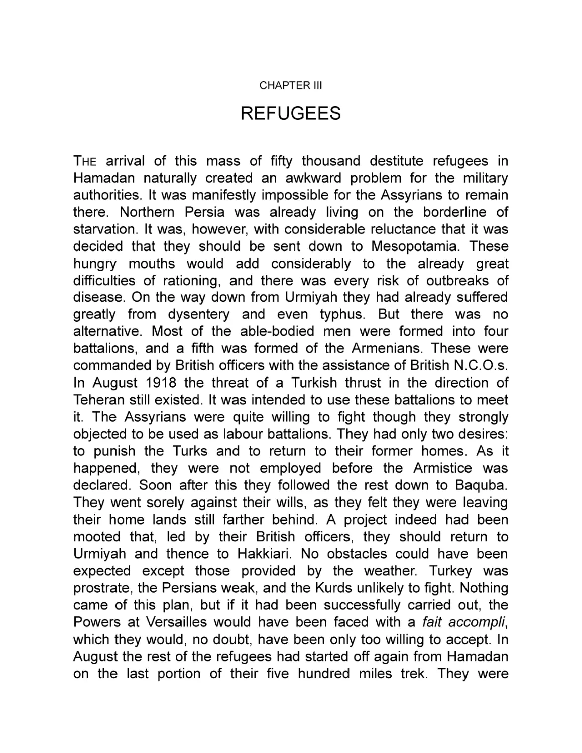 III Refugees