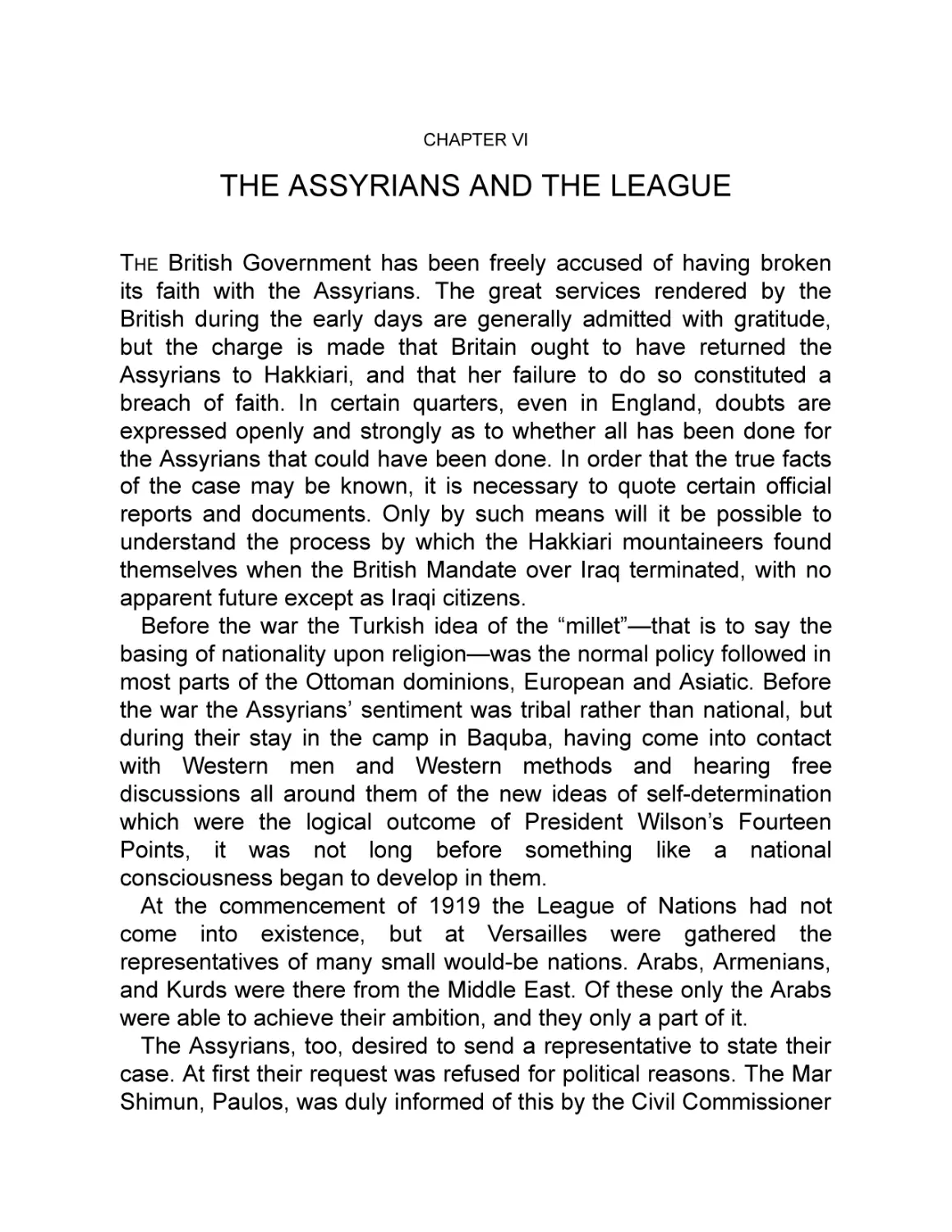 VI The Assyrians and the League