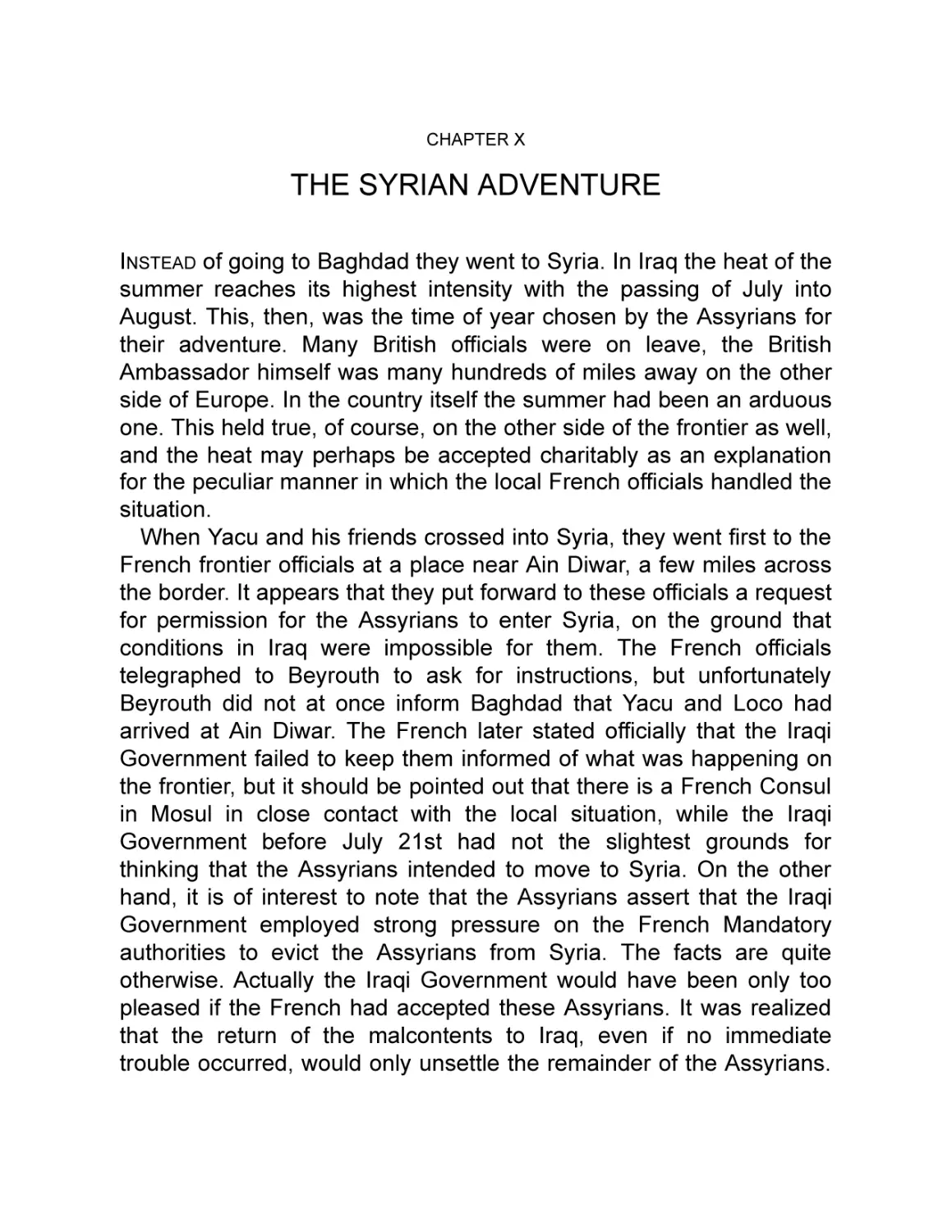 X The Syrian Adventure