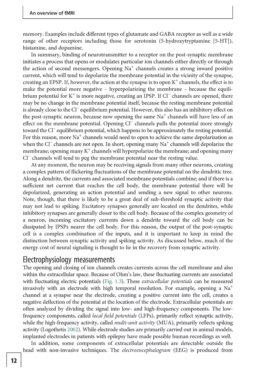 Electrophysiology measurements