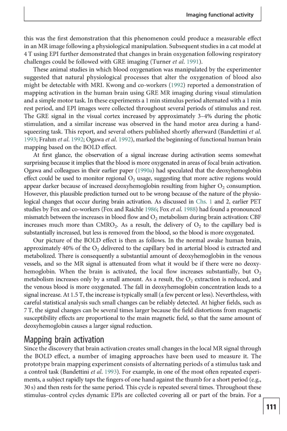 Mapping brain activation