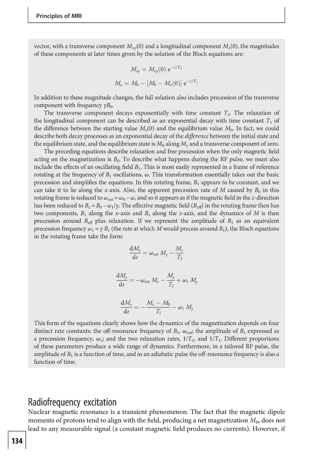 Radiofrequency excitation