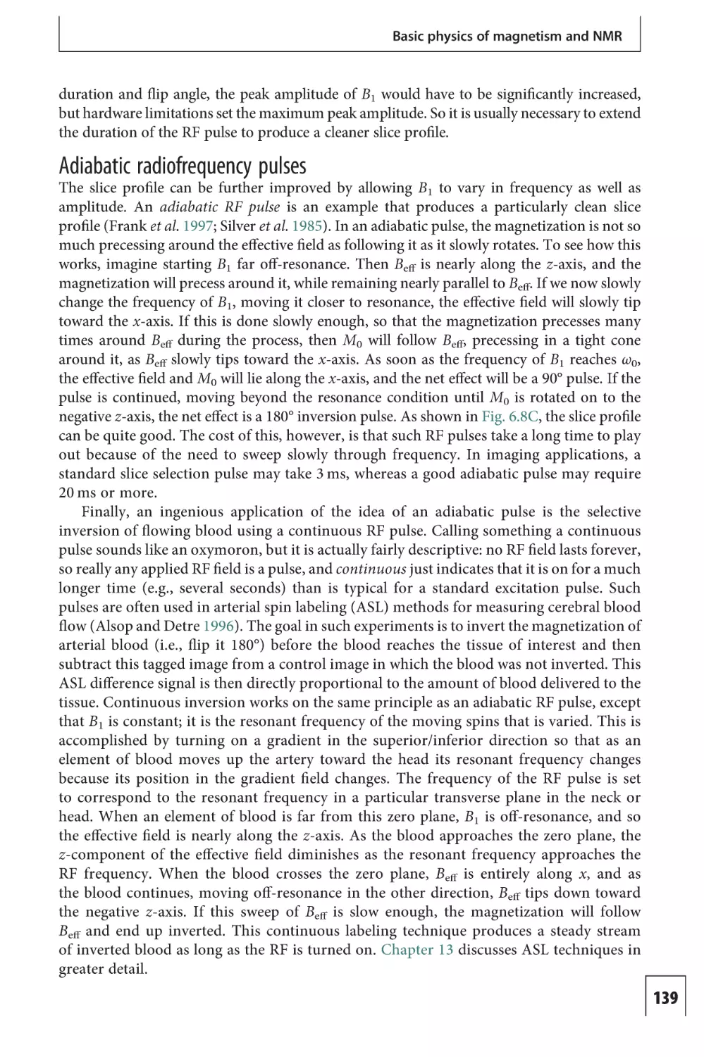 Adiabatic radiofrequency pulses