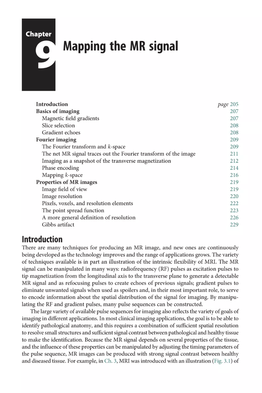 Chapter 9 Mapping the MR signal
Introduction