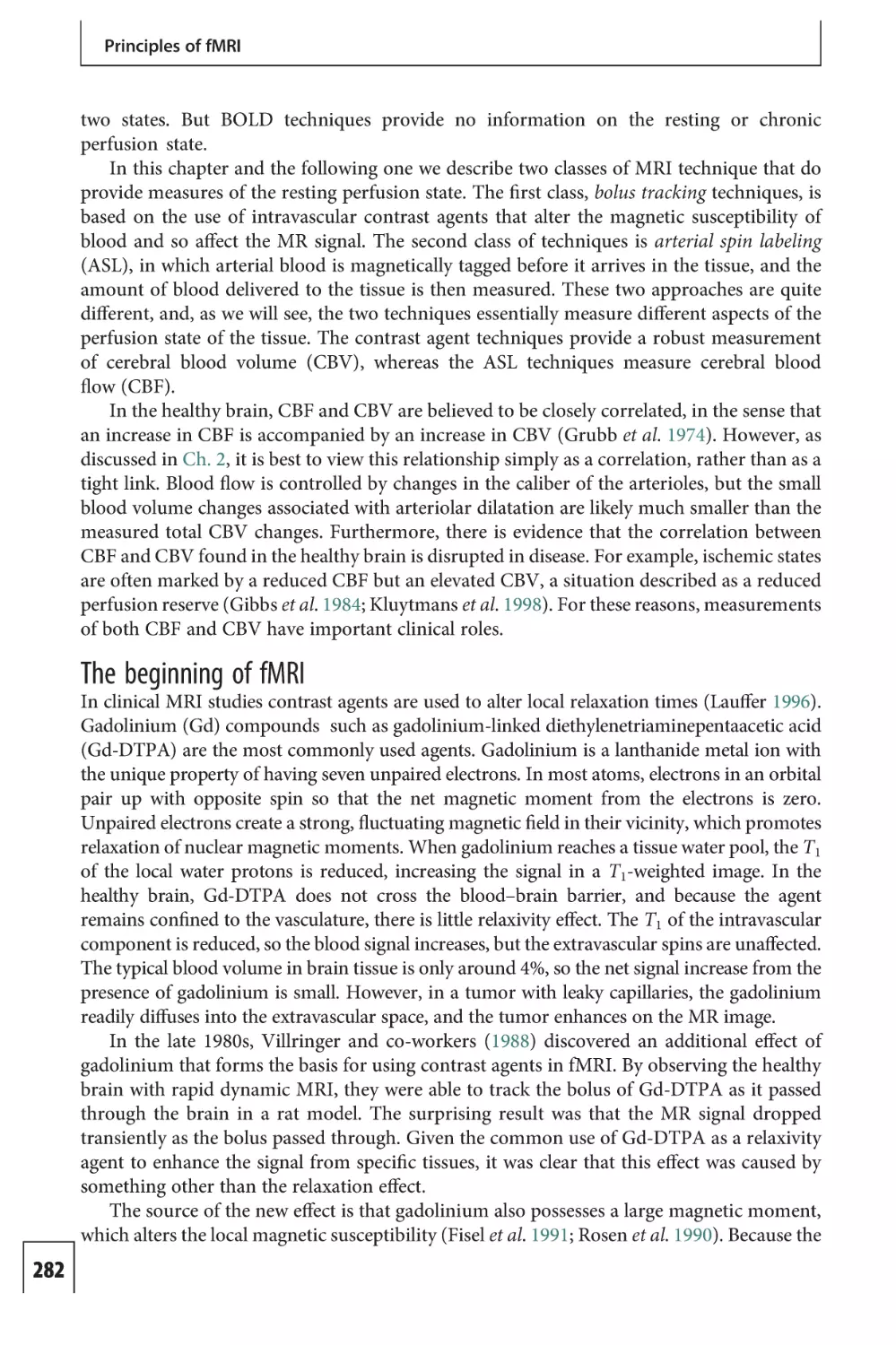 The beginning of fMRI