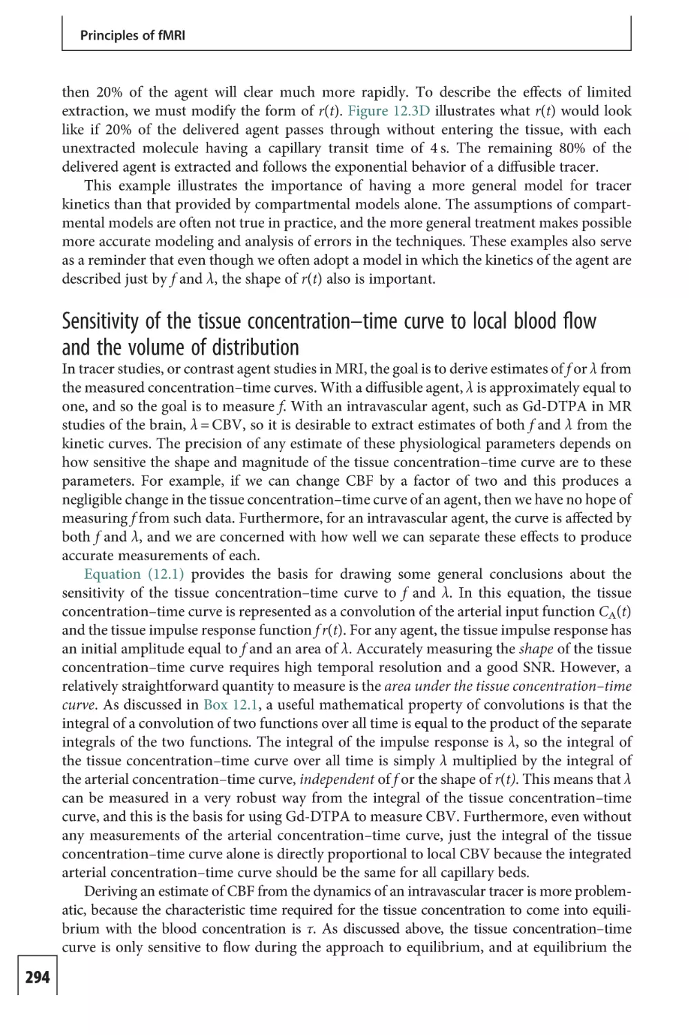 Sensitivity of the tissue concentration–time curve to local blood flow and the volume of distribution