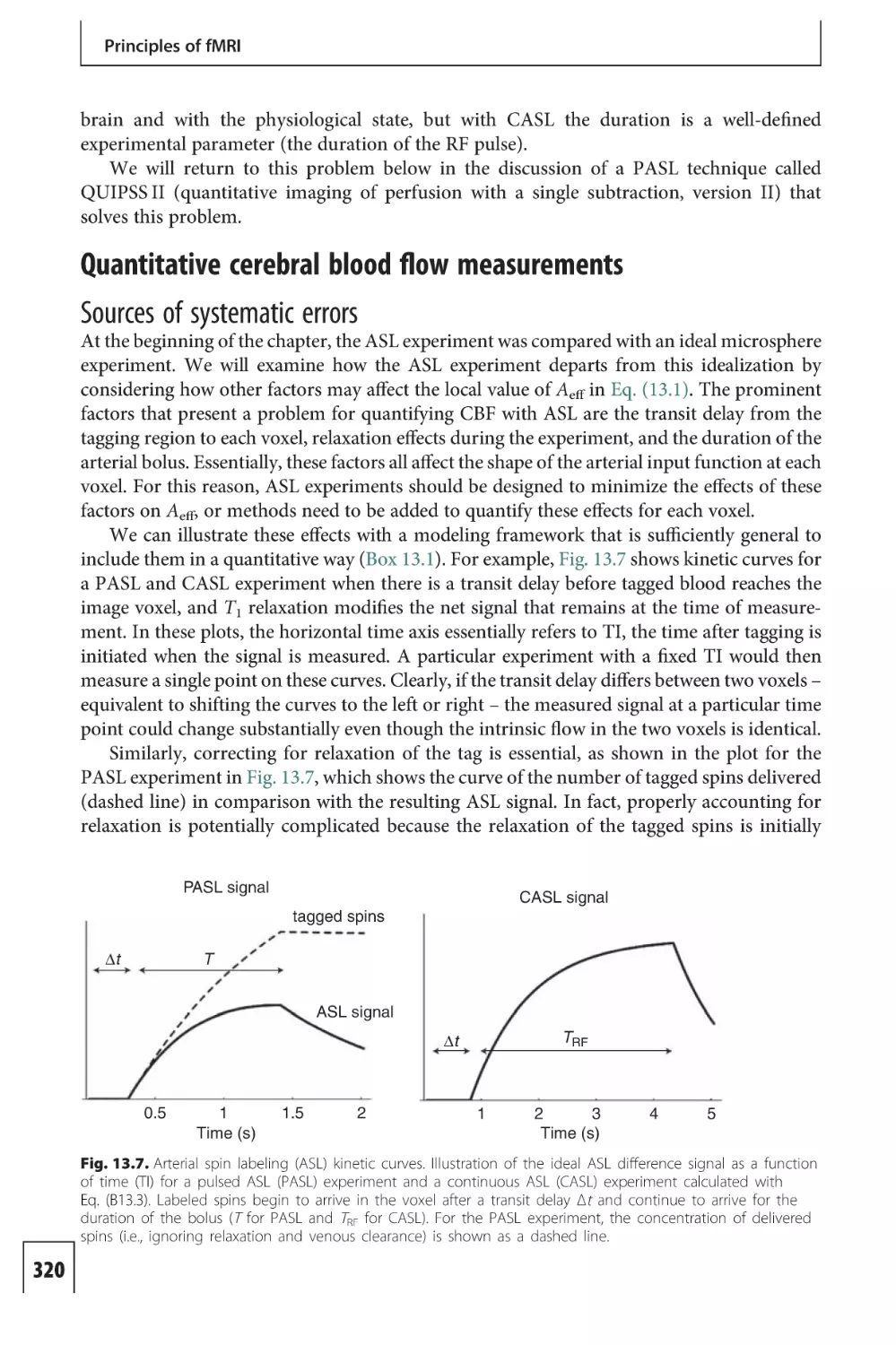 Quantitative cerebral blood flow measurements
Sources of systematic errors