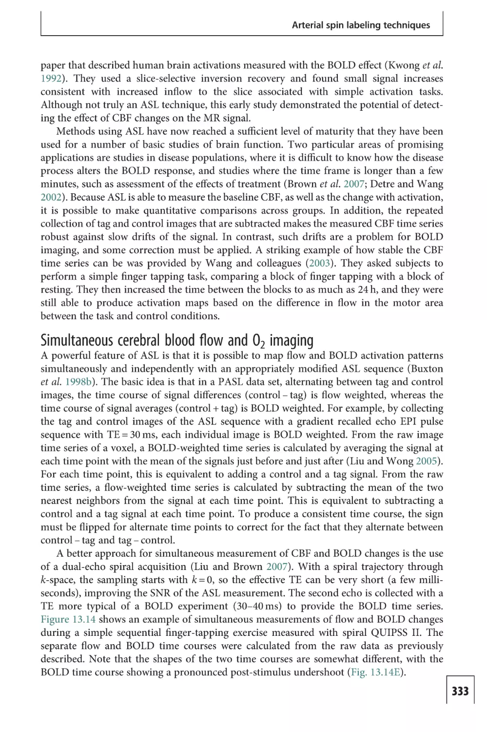 Simultaneous cerebral blood flow and O2 imaging