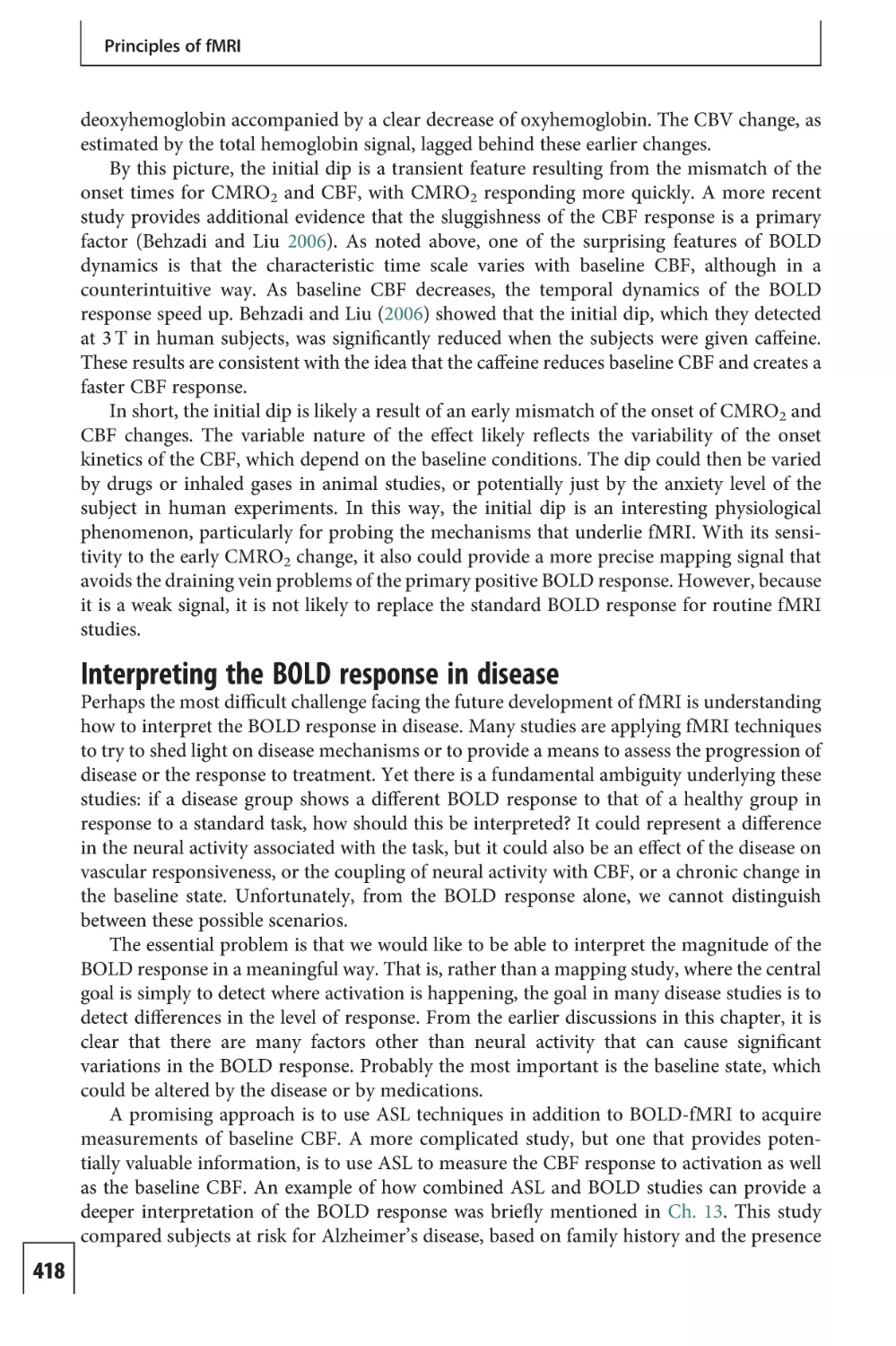 Interpreting the BOLD response in disease