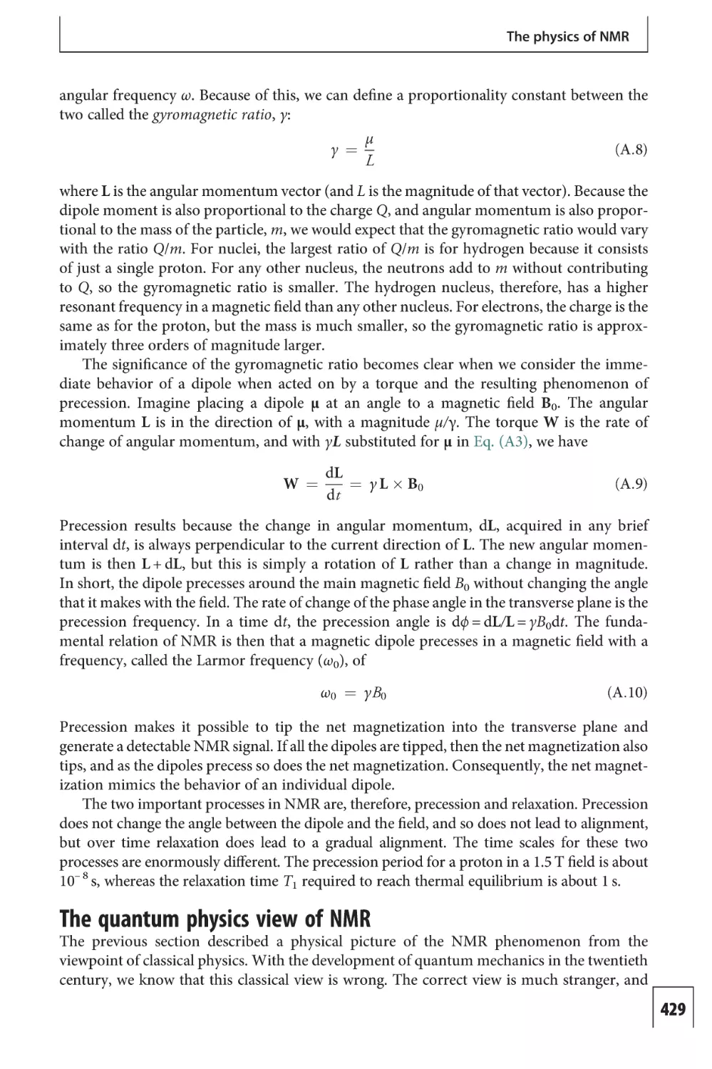 The quantum physics view of NMR