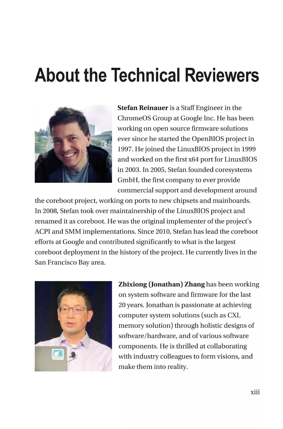 About the Technical Reviewers