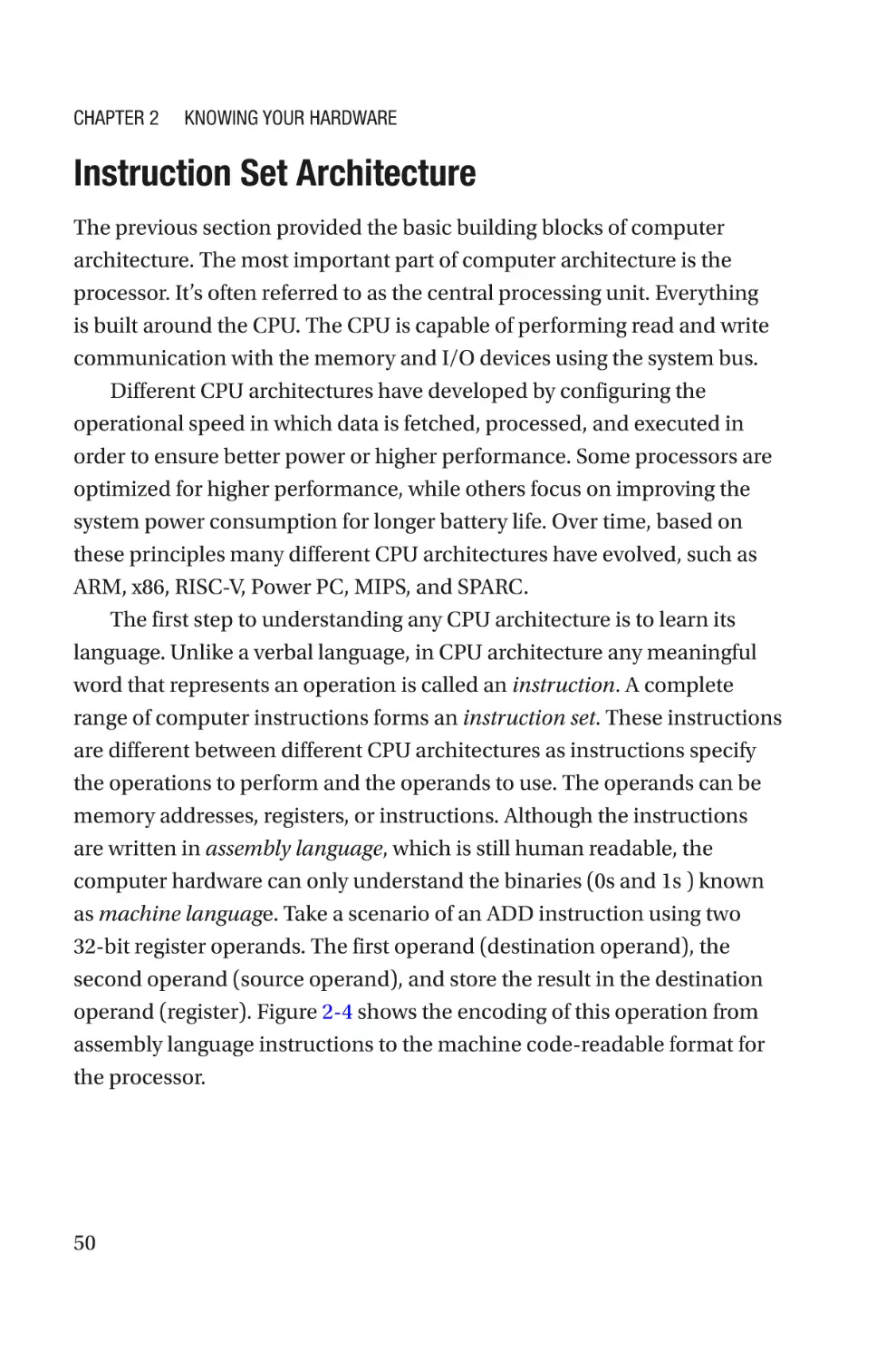 Instruction Set Architecture