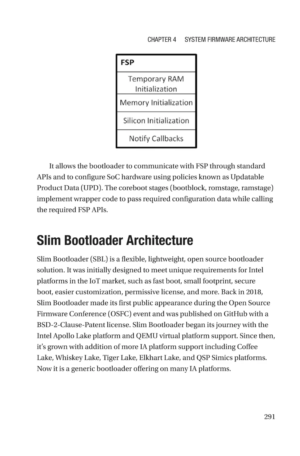 Slim Bootloader Architecture