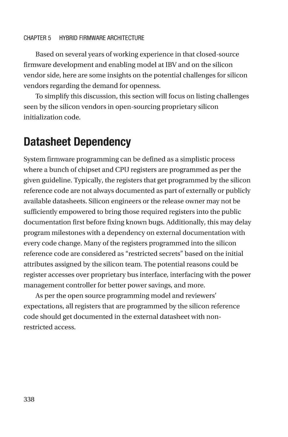 Datasheet Dependency