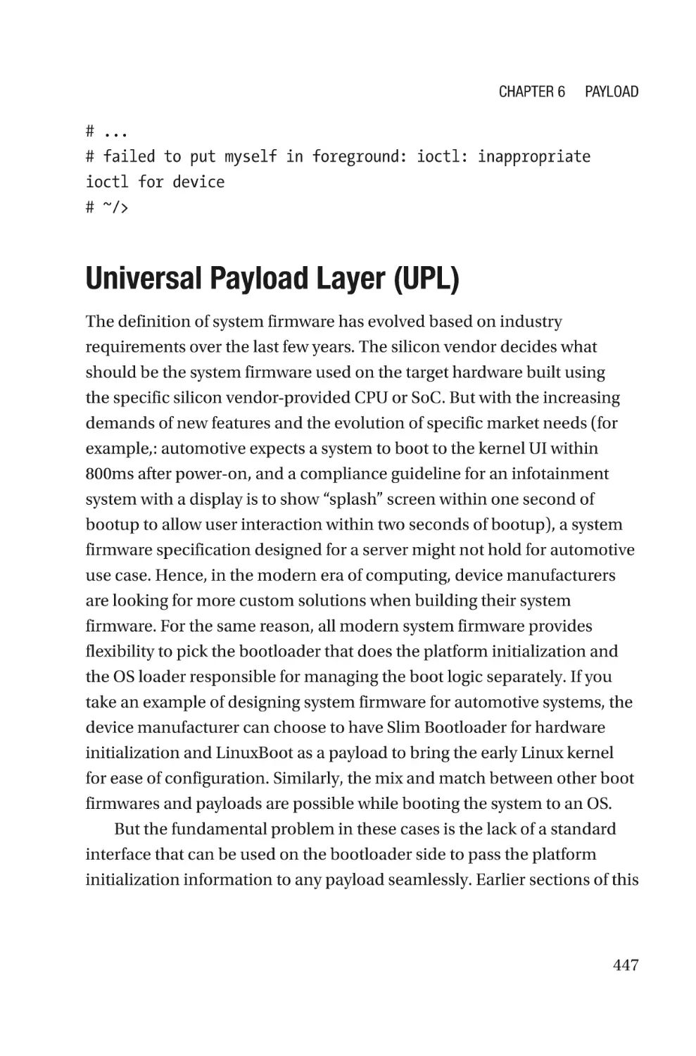 Universal Payload Layer (UPL)