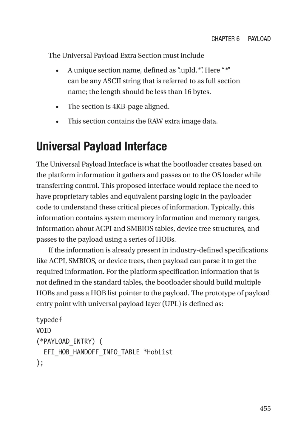 Universal Payload Interface