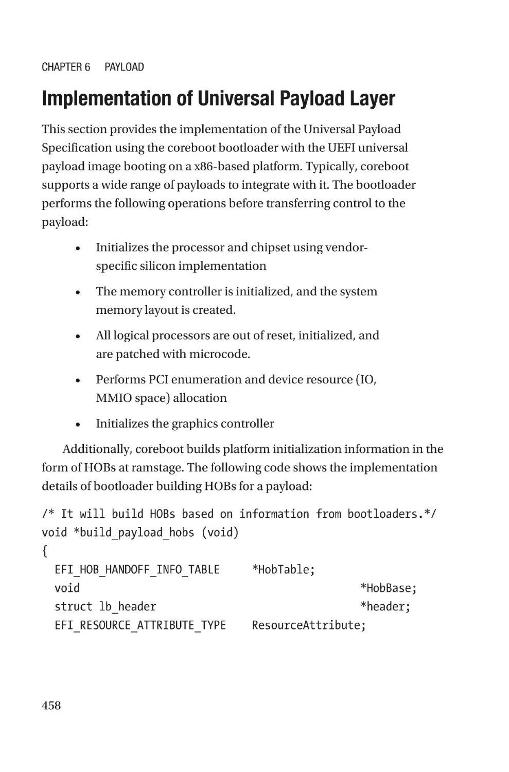 Implementation of Universal Payload Layer