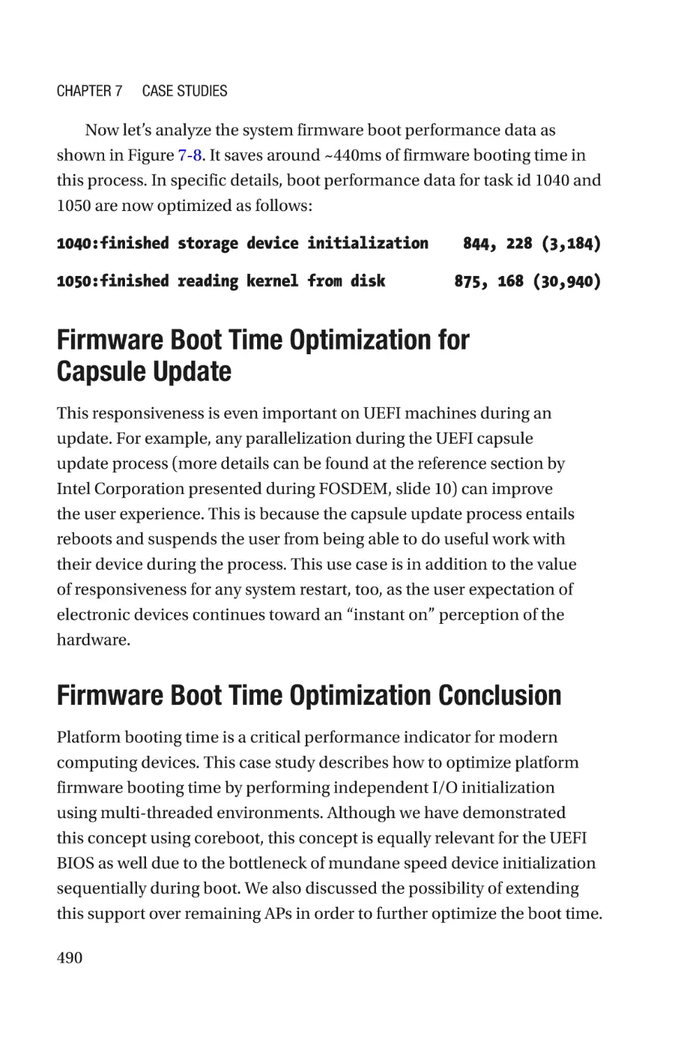 Firmware Boot Time Optimization for Capsule Update
Firmware Boot Time Optimization Conclusion