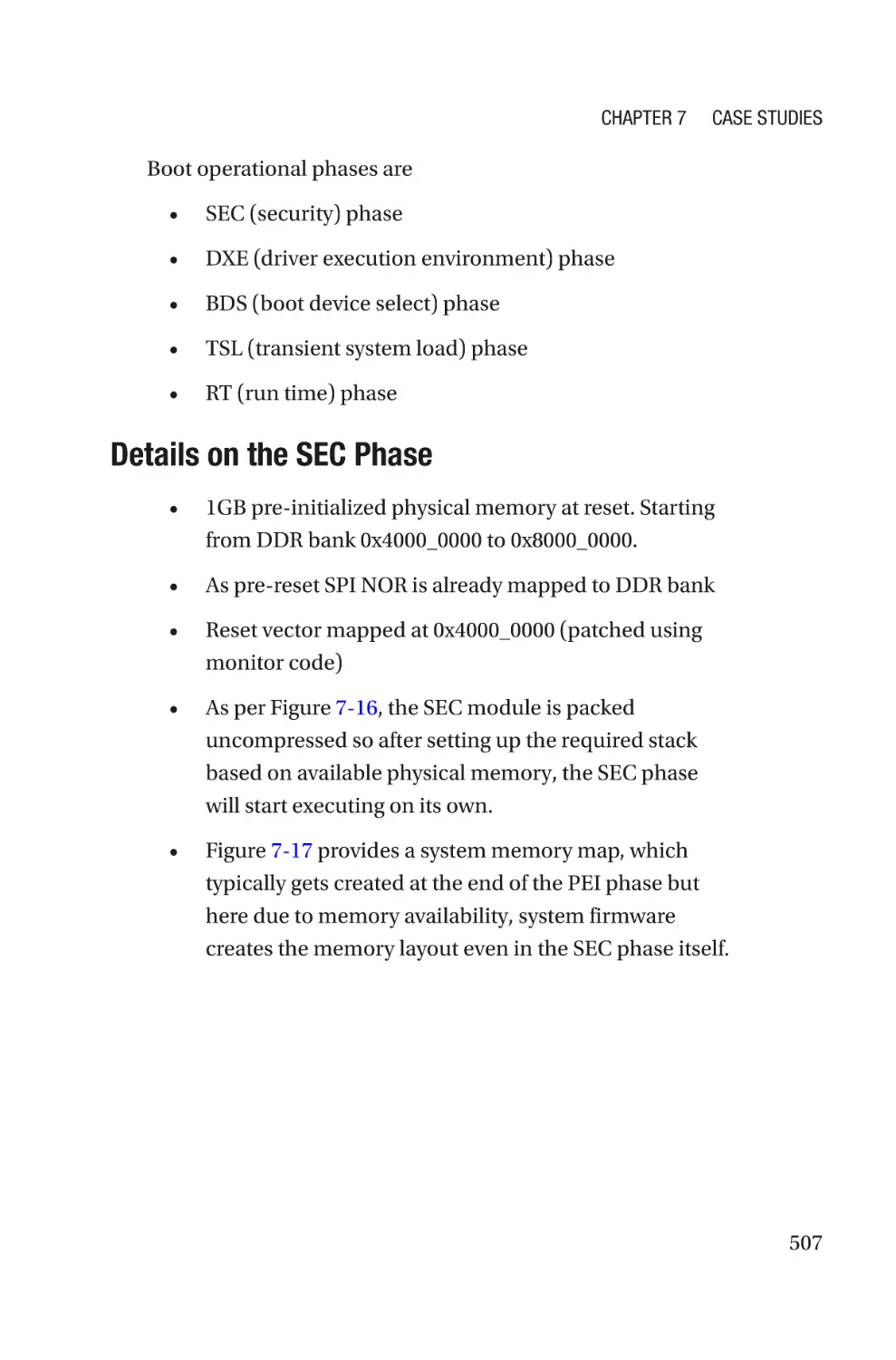 Details on the SEC Phase