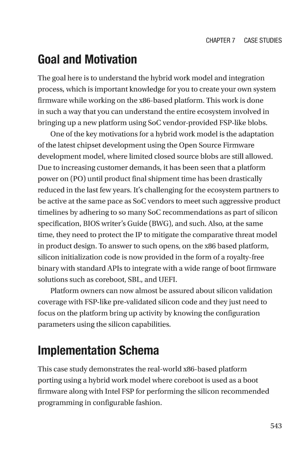 Goal and Motivation
Implementation Schema