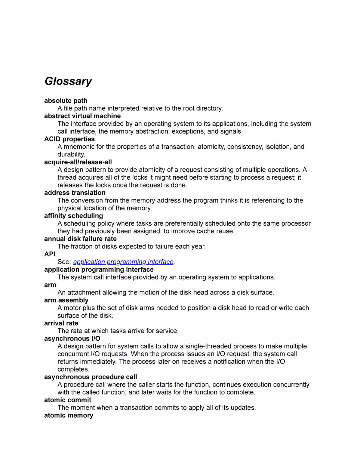 Glossary