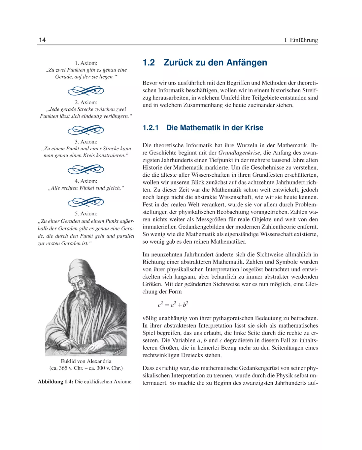 1.2 Zurück zu den Anfängen
1.2.1 Die Mathematik in der Krise