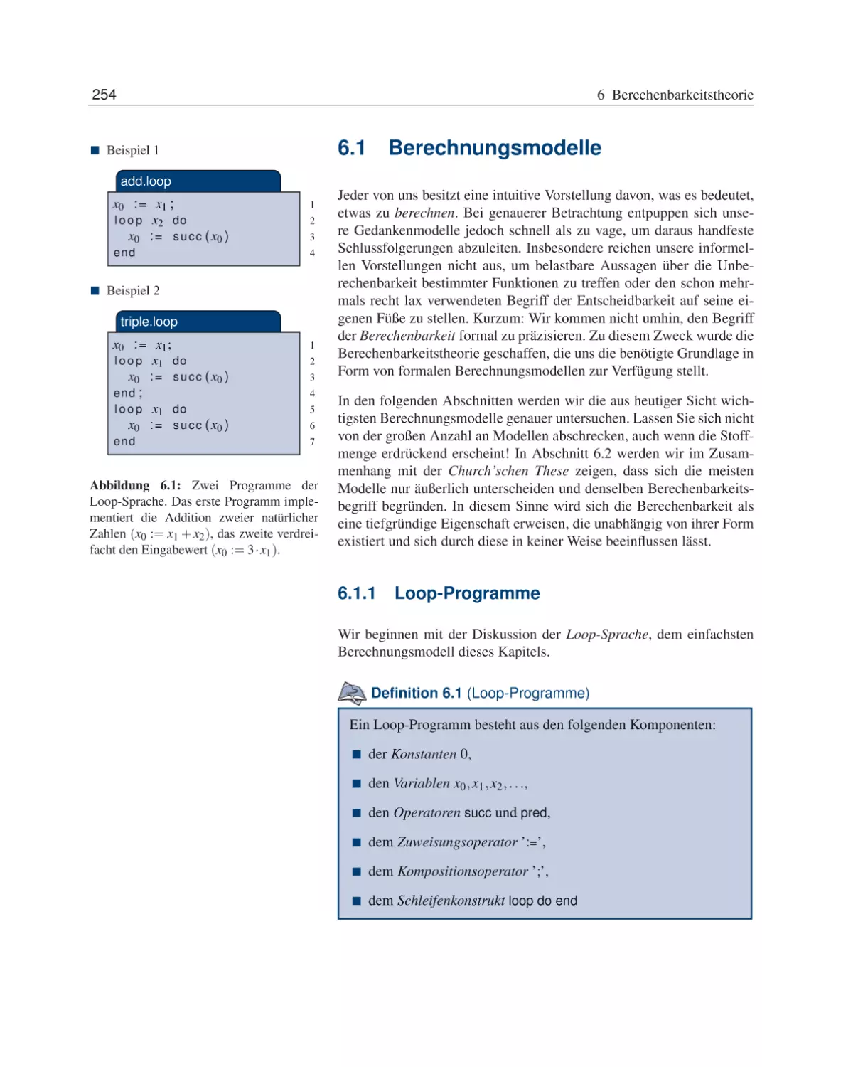 6.1 Berechnungsmodelle
6.1.1 Loop-Programme