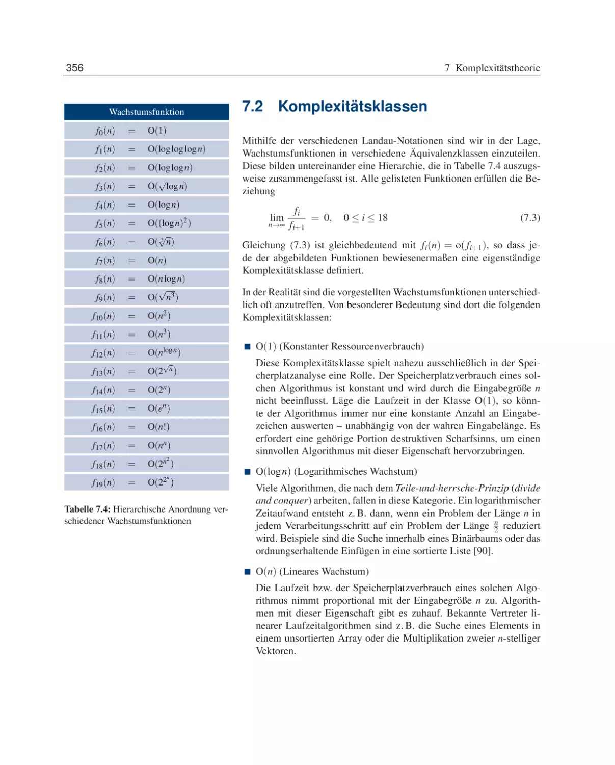 7.2 Komplexitätsklassen