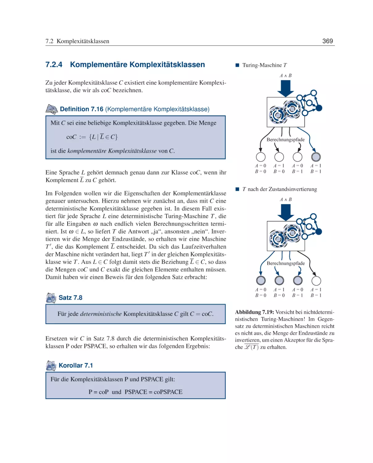 7.2.4 Komplementäre Komplexitätsklassen