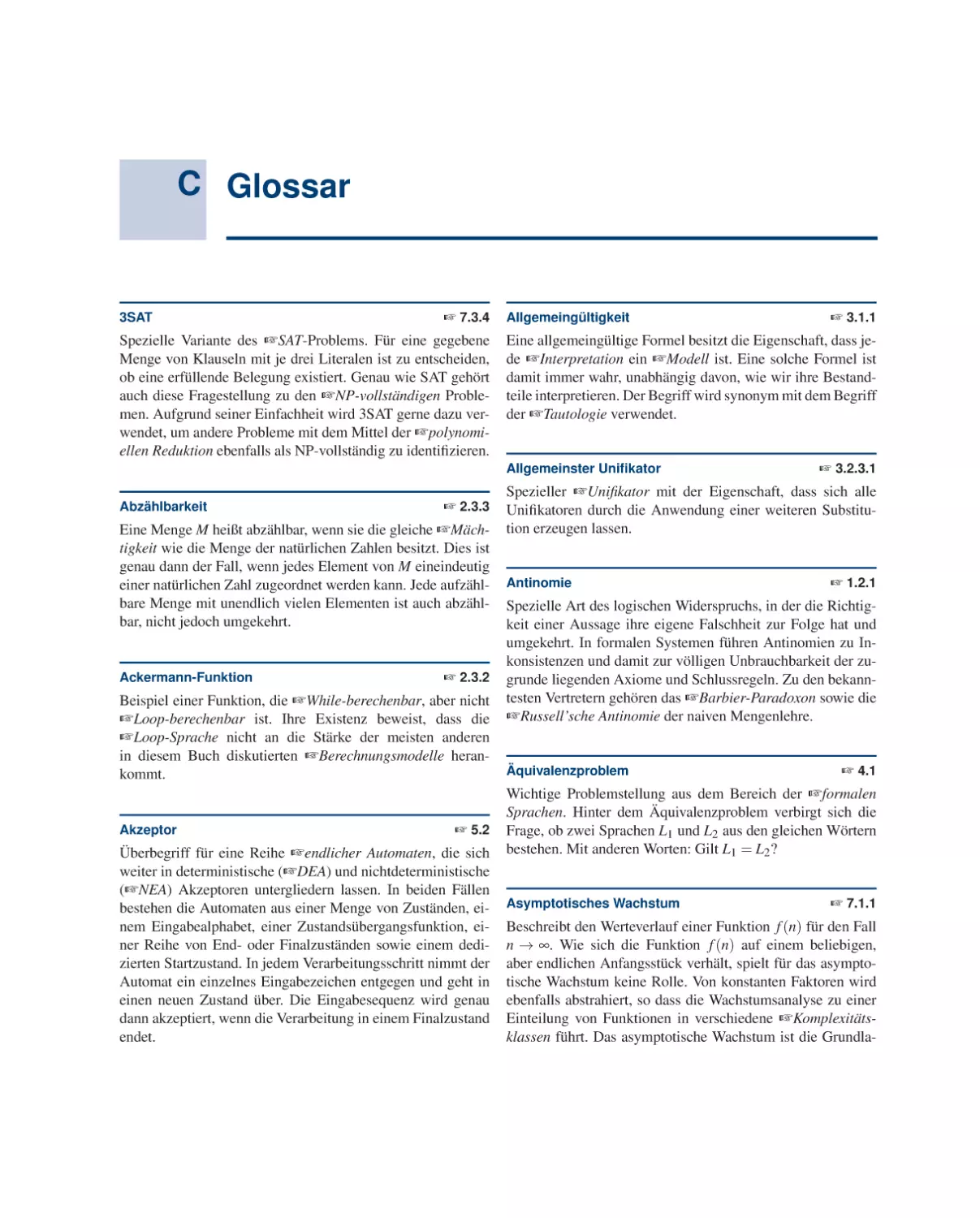 C Glossar