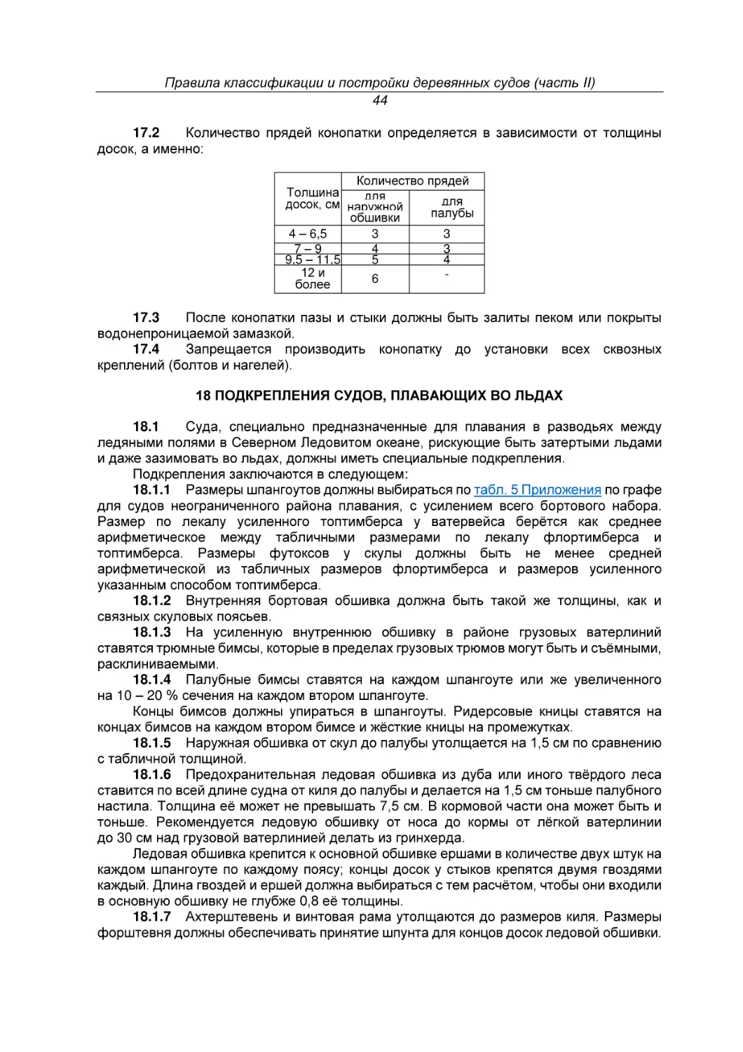 18 ПОДКРЕПЛЕНИЯ СУДОВ, ПЛАВАЮЩИХ ВО ЛЬДАХ